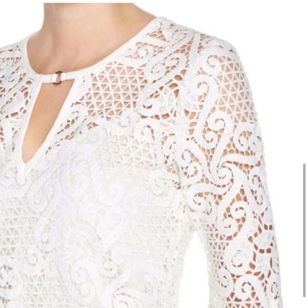 NWT Yoana Baraschi Celestial Garden Lace Tunic Dress in White Size 6 - Picture 2 of 9